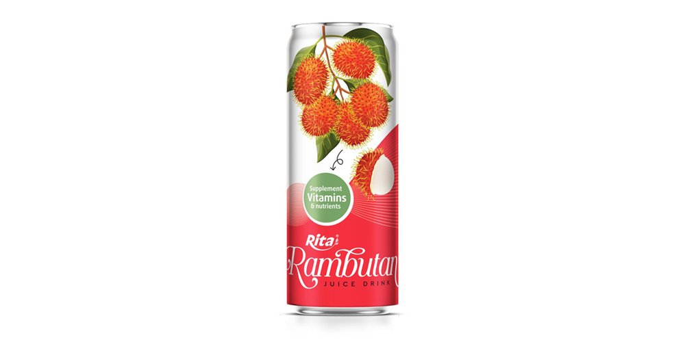 Rambutan Juice Drink 330ml Can Rita Brand 